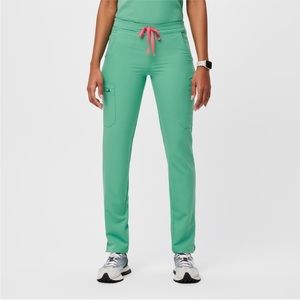 Figs Yola Skinny Scrub Pants Small Surgical Green Blue Medical Nursing TW2000R